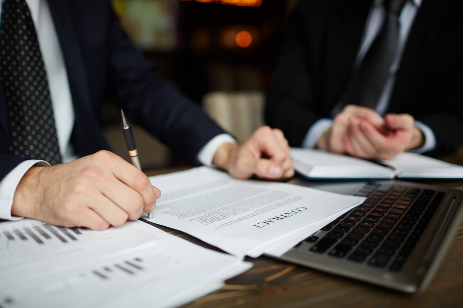 lawyer business reading contract