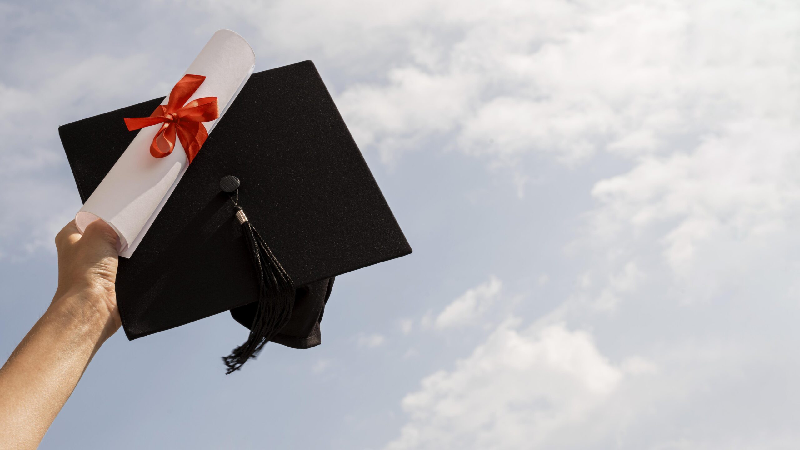 certificate with ribbon bow graduation hat scaled