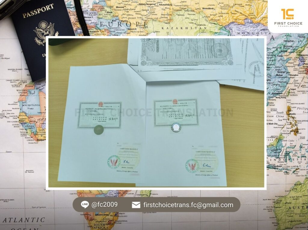 document รับแปลจีน รับรองเอกสารสถานทูตจีน 2